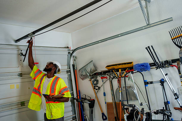 Professional Garage Door Panel Replacement technician working in Benton County County, WA